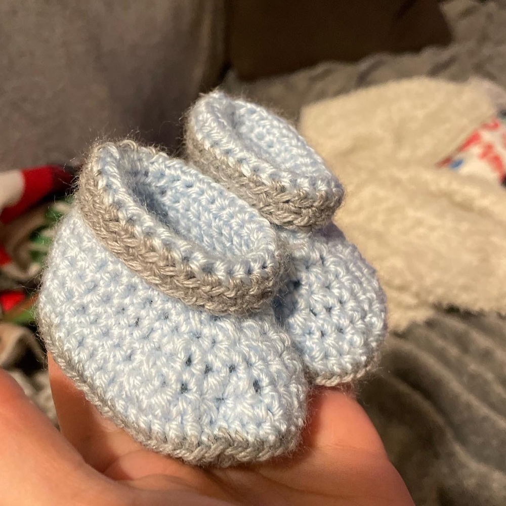 Hand made baby booties